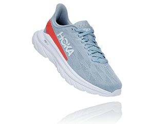 Hoka One One Mach 4 Womens Road Running Shoes Blue Fog/Hot Coral | AU-1526908